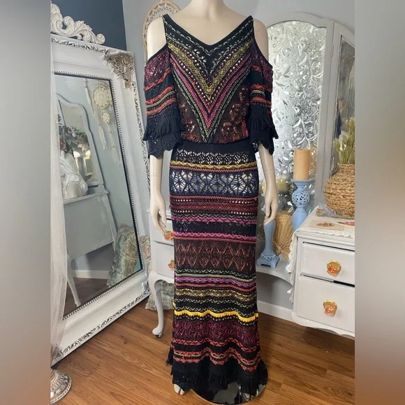Anthropologie | Dresses | Anthropologie Crotchet Maxi Festival Dress  Cecelia Prada | Poshmark